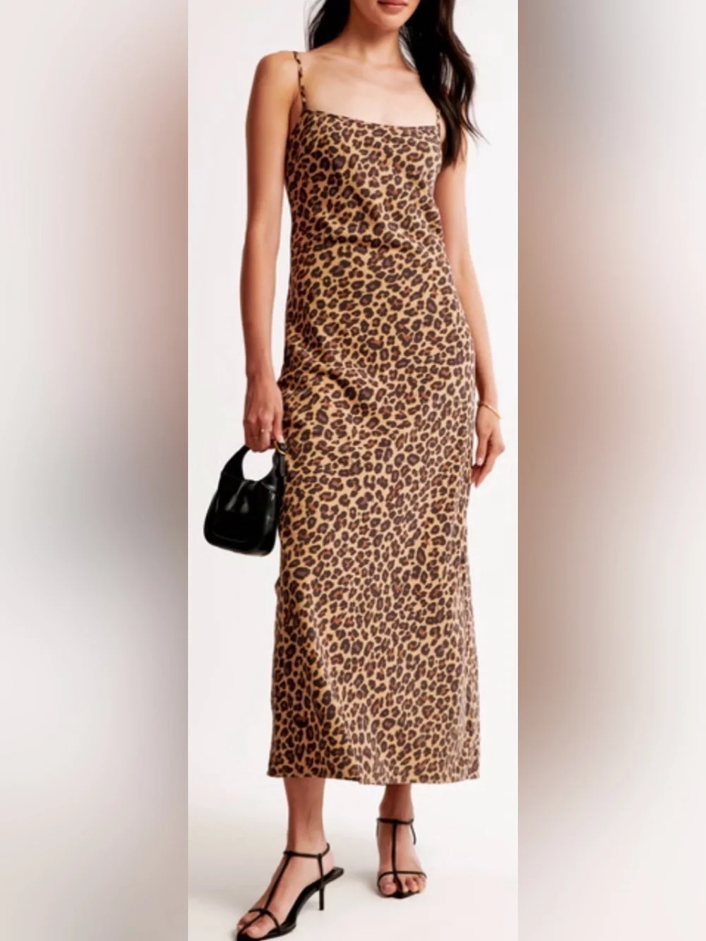 NWT A&F Julia Slip Maxi Dress Leopard Size L